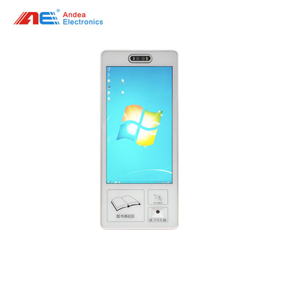 RFID Barcode Scanner With Screen Bookshelf Wall Mount Kiosk For Book Borrow And Return