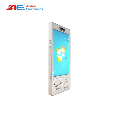 RFID Barcode Scanner With Screen Bookshelf Wall Mount Kiosk For Book Borrow And Return