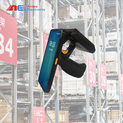 Van de Inventarisrfid de Handbediende Eindsteunen van het opslagaftasten Veelvoudige Mededelingen en Streepjescode en QR Codescanner